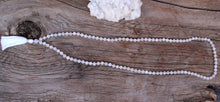 Load image into Gallery viewer, White Light Mala Necklace.  Handmade with 108 White quartz beads.
