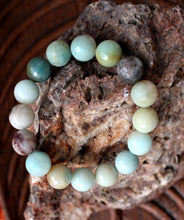 Load image into Gallery viewer, Amazonite bracelet. High quality 12mm faceted beads.Unisex bracelet.