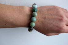 Load image into Gallery viewer, Amazonite bracelet. High quality 12mm faceted beads.Unisex bracelet.