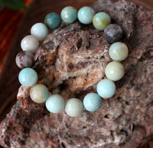 Load image into Gallery viewer, Amazonite bracelet. High quality 12mm faceted beads.Unisex bracelet.