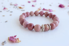 Load image into Gallery viewer, Rhodonite Bracelet , Healing Energy, Love Attracting, Heart Opener, Yoga Jewelry