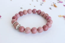 Load image into Gallery viewer, Rhodonite Bracelet , Healing Energy, Love Attracting, Heart Opener, Yoga Jewelry