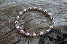 Load image into Gallery viewer, Labradorite, Gold Pyrite Delicate Bracelet.