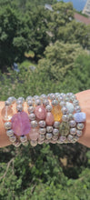 Заредете и пуснете видео във визуализатора на галерия, Rainbow Lava Stone Bracelet in 4 different designs