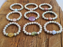 Load image into Gallery viewer, Rainbow Lava Stone Bracelet in 4 different designs