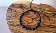 Load image into Gallery viewer, Shambala Men Onyx Bracelet, 8 mm matte round beads.