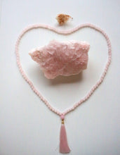 Load image into Gallery viewer, 108 Rose Quartz Mala, Yoga Necklace, Bohemian Style