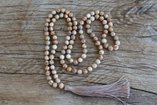 Load image into Gallery viewer, 108 Sand Jasper Yoga Mala,  Boho Style Necklace. Vegan mala.
