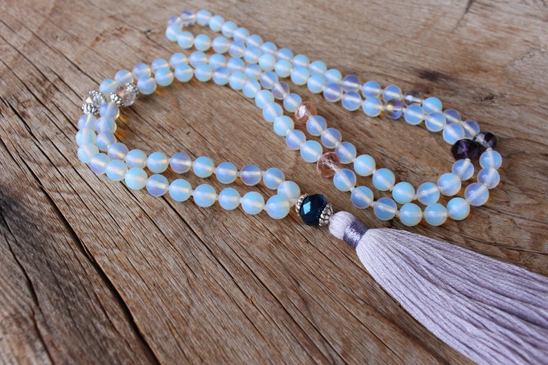 Stretch Mala Necklace with Horn and Buddha Guru Bead | Tiger Tiger