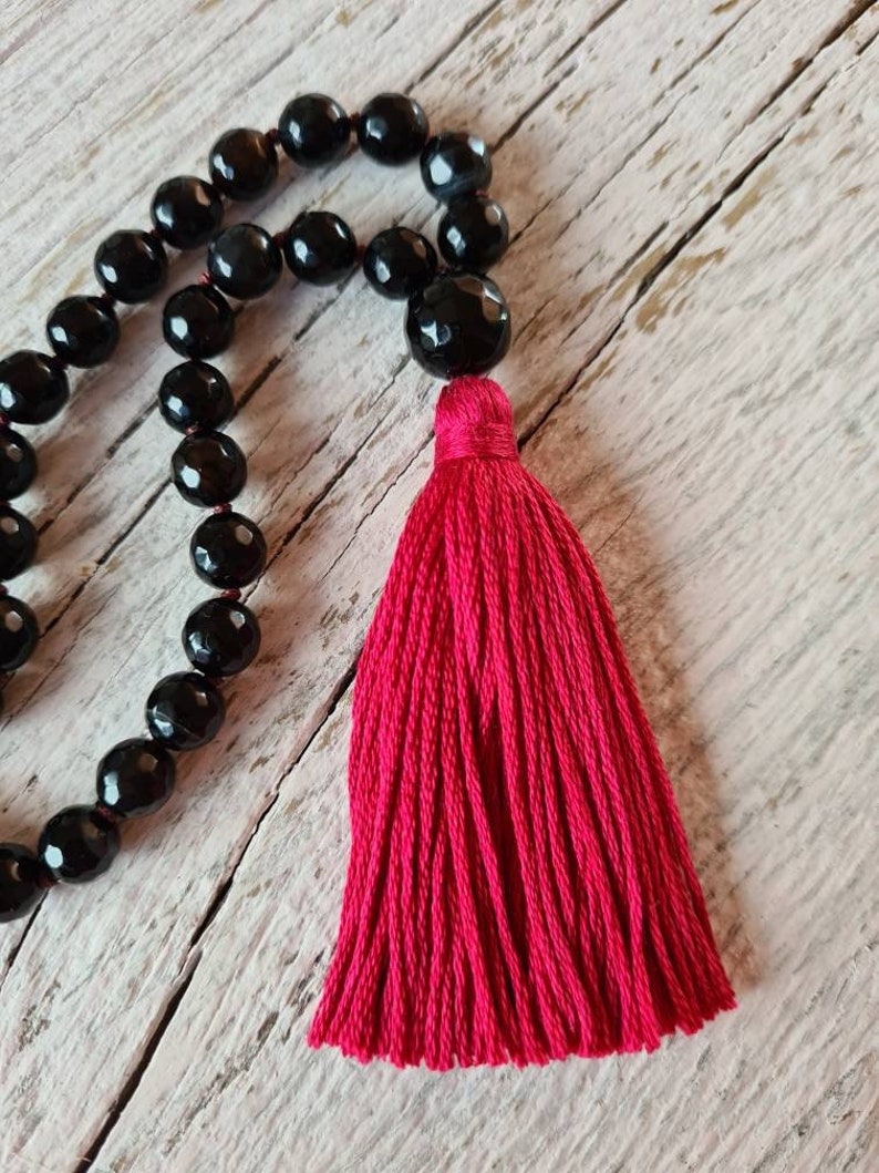 Alo Yoga store BLACK ONYX MALA NECKLACE NEW