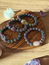 Load image into Gallery viewer, Rainbow Lava Stone Bracelet in 4 different designs
