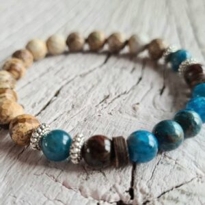 Sand Jasper Apatite, Pietersite Bracelet - Yoga Jewelry - Boho Bracelet- Healing Bracelet.